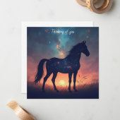 Stardust Horse Thinking of You ノートカード (正面/裏面インサイチュ)