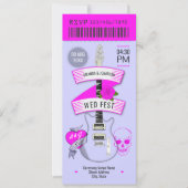 Stardust Pop Rock ’n’ Roll Wedding Ticket 招待状 (正面)