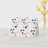 Stardust & Watercolor Hearts カード (黄色い花)