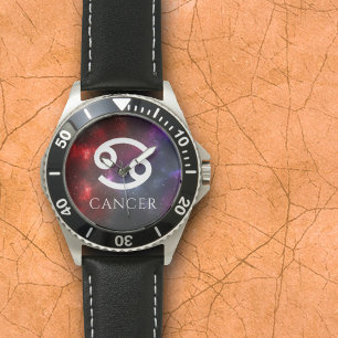 Starfield Cancer Crab Western Zodiac 腕時計