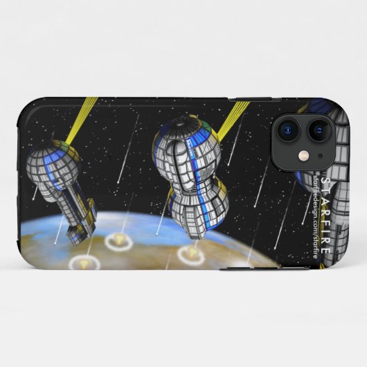 STARFIREの惑星の衝突! Case-Mate iPhoneケース (裏面(横))