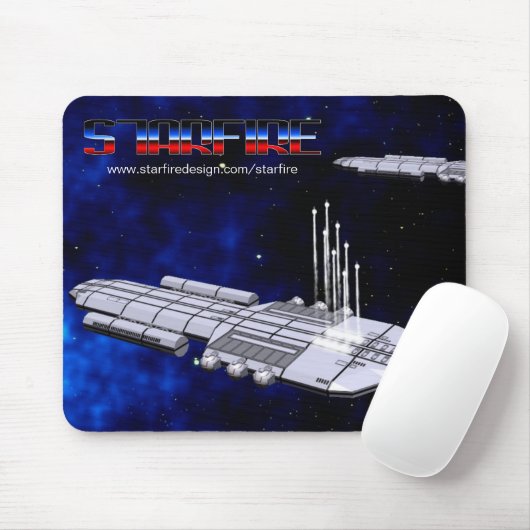 STARFIRE GSNの巡洋戦艦のミサイルの弾幕 マウスパッド (マウス)