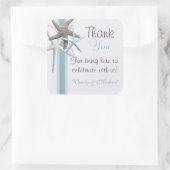 Starfishありがとうパーソナライズされた結婚ステッカー スクエアシール (バッグ)