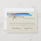 StarfishおよびRibbon PurpleおよびBlueビーチ応答 出欠カード (正面)