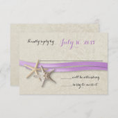 StarfishおよびRibbon Purpleビーチ応答 出欠カード (正面/裏面)