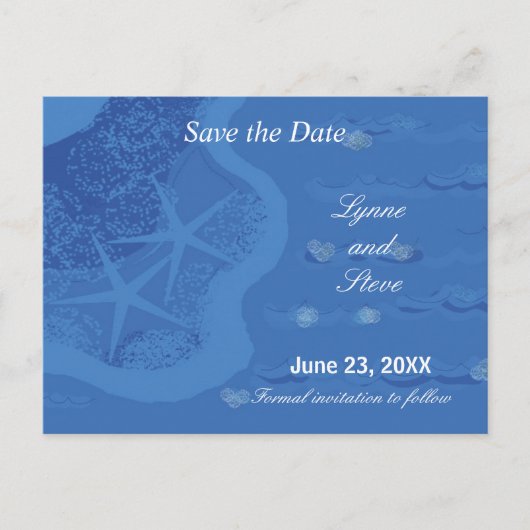 Starfishと海日付の保存 案内ポストカード (正面)