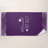 StarFishとWavesで人魚を勤務外 ビーチタオル (正面)