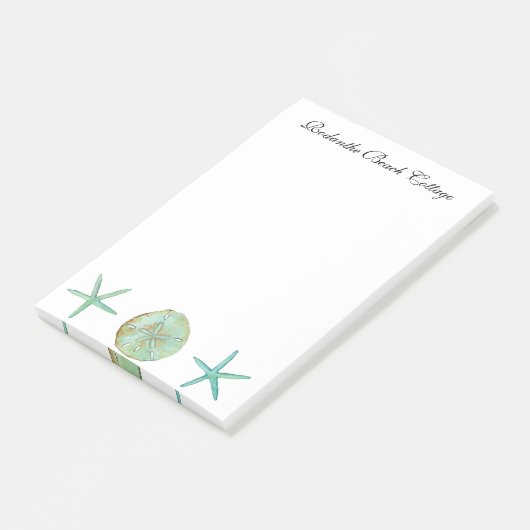 Starfishのパーソナライズされた水彩メモ帳 ポストイット (アングル)