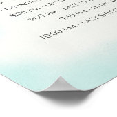 Starfishのビーチ結婚式歓迎とタイムラインのサイン ポスター (角)