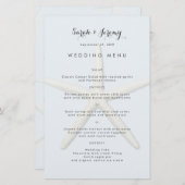 Starfishのメ結婚ニュー淡い色のブルーテンプレート (正面/裏面)