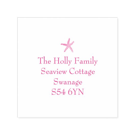 Starfishの住所スタンプ セルフインキングスタンプ (デザイン)