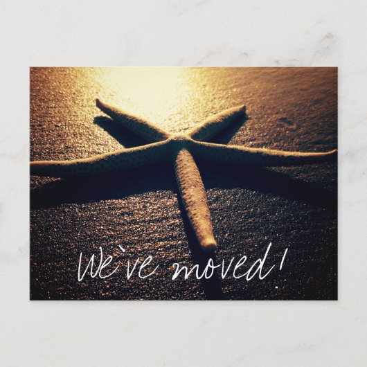 Starfishの写真を移動する新しい住所のポストカード 案内ポストカード (正面)