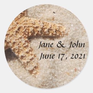 Starfishの日付を保存する封筒用シール ラウンドシール