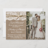 Starfishの素朴ビーチ結婚式写真の結婚 案内状 (正面)