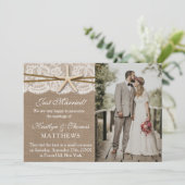 Starfishの素朴ビーチ結婚式写真の結婚 案内状 (スタンド正面)