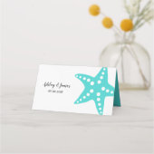 Starfishの結婚テーブル番号の座席表 プレイスカード (裏面)