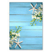 Starfishの結婚座席表テーブルカードオーキッド テーブルナンバー (裏面)