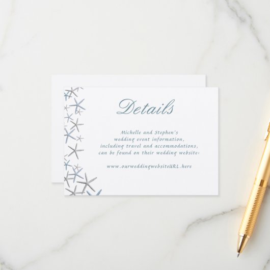 Starfishの縁ど結婚詳細Webサイト エンクロージャーカード (正面/裏面インサイチュ)