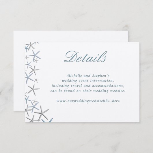 Starfishの縁ど結婚詳細Webサイト エンクロージャーカード (正面/裏面)