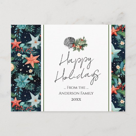 Starfishの航海のクリスマスの挨拶 ポストカード (正面)