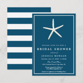 Starfishの航海のブライダルシャワー招待カード 招待状
