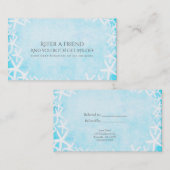 Starfishアクア絵を描ブルービーチフレンド参照 紹介カード (正面/裏面)