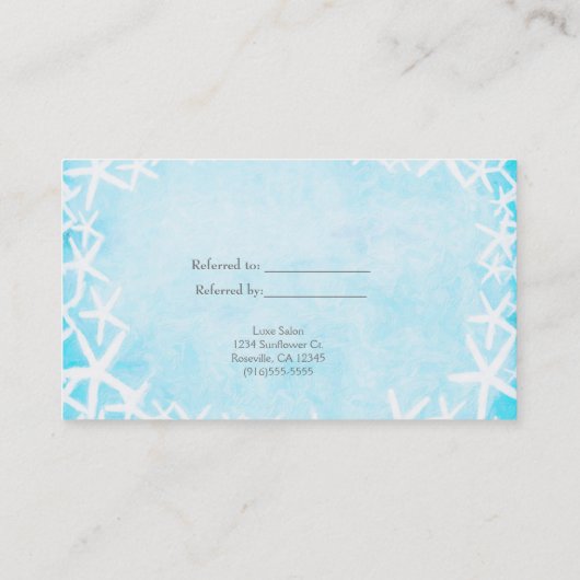 Starfishアクア絵を描ブルービーチフレンド参照 紹介カード (裏面)