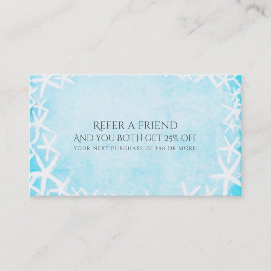 Starfishアクア絵を描ブルービーチフレンド参照 紹介カード (正面)