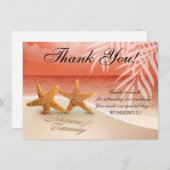 Starfishカップルありがとう |頼砂中の名前 招待状 (正面/裏面)