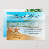 Starfishカップルありがとう |頼砂中の名前 招待状 (正面/裏面)