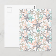 Starfishシームレスパターン葉書