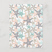 Starfishシームレスパターン葉書 ポストカード (正面)