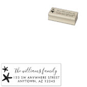 Starfishスクリプトモダン差出人住所 ラバースタンプ (押印)