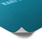 Starfishネッティングビーチ結婚式ウェルカムサインazure ポスター (角)