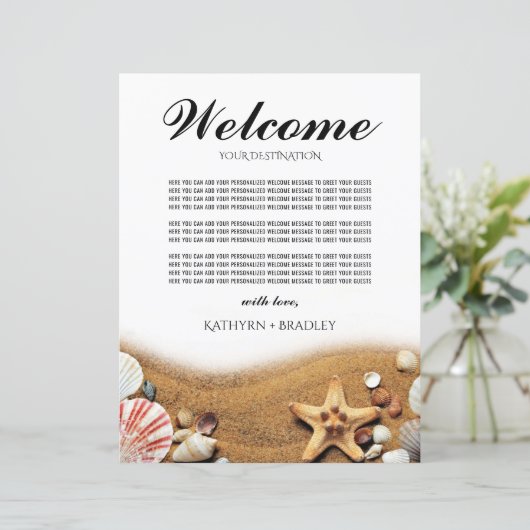 Starfishビーチ先結婚歓迎の手紙 (スタンド正面)