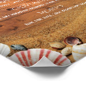 Starfishビーチ素朴シグネチャーカクテルリスト ポスター (角)