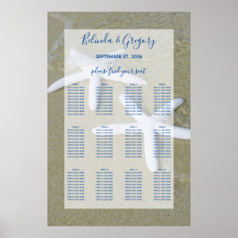 Starfishビーチ結婚式座席表 ポスター