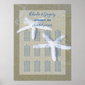 Starfishビーチ結婚式座席表 ポスター (正面)