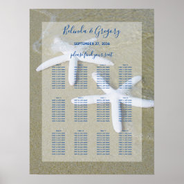 Starfishビーチ結婚式座席表 ポスター