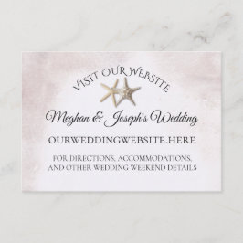 Starfishビーチ結婚式情報カード エンクロージャーカード