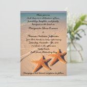 Starfishビーチ結婚式招待状または発表 招待状 (スタンド正面)