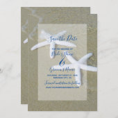 Starfishビーチ結婚式日付の保存 セーブザデート (正面/裏面)