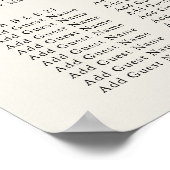 Starfishビーチ結婚式30表の座席表 ポスター (角)