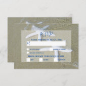 Starfishビーチ結婚式RSVPカード 出欠カード (正面/裏面)