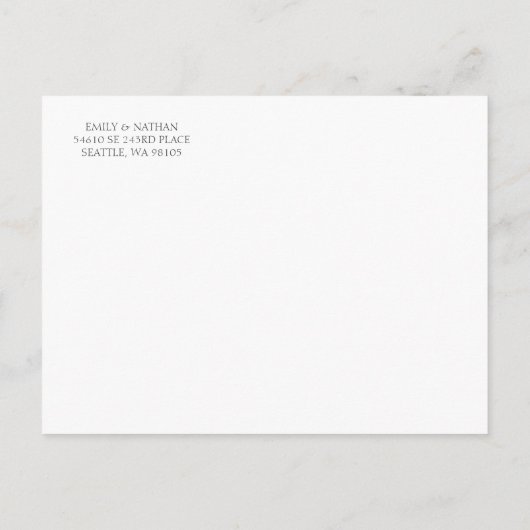 Starfishペア日付ポストカードの保存 案内ポストカード (裏面)