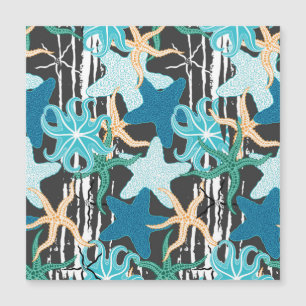 Starfishヴィンテージ：暗ストライプのい背景。