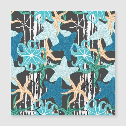 Starfishヴィンテージ：暗ストライプのい背景。 (正面)