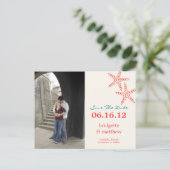 Starfish写真スタイリッシュ日付ポストカードの保存 案内ポストカード (スタンド正面)