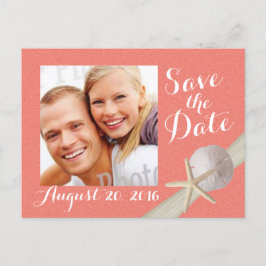 Starfish写真Save the Date Coral 案内ポストカード