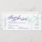 Starfish搭乗券ビーチ日付カードの保存 案内状 (正面)